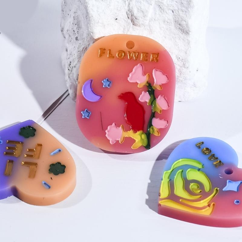 Practical Silicone Valentines Heart Pendant Mould Accessory for Crafting Personalize Styles Gifts Home or Studio