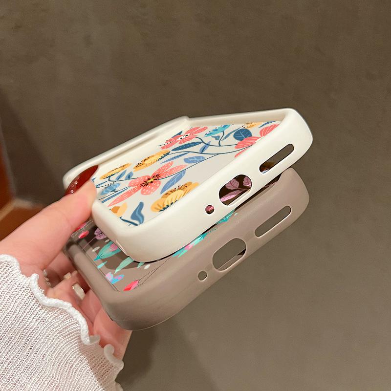 Colorful Floral Print Soft TPU Phone Case For Google Pixel 9 Pro XL 8 Pro 8A Lens Protection Matte Shockproof Bumper Cover