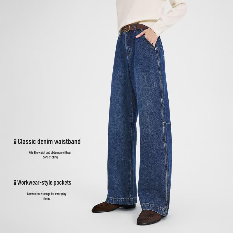 Navigare Women's Loose Wide-Leg Jeans