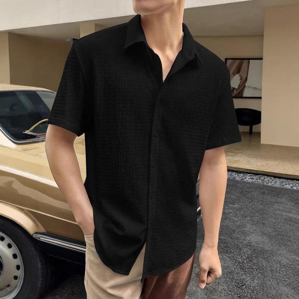 Men's short-sleeved commuter shirt casual out wish men