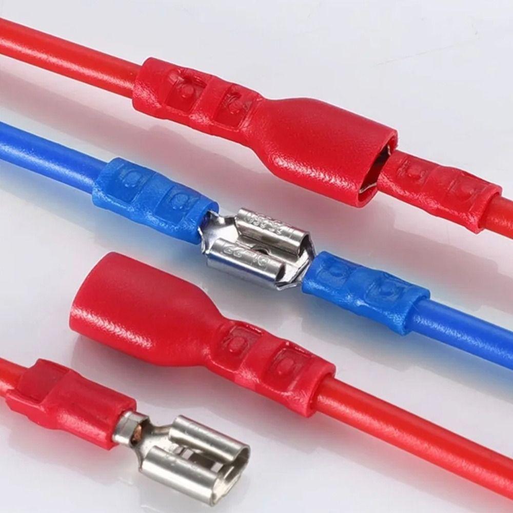 50Pcs 2.8/4.8/6.3mm Wire Connectors FDD/MDD1.25/2/5.5 Female/Male Electrical Crimp Terminal Insulated Spade Quick Disconnects