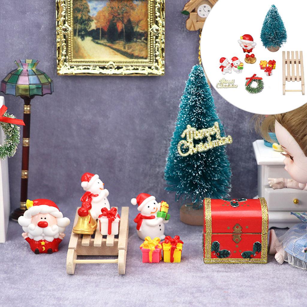 1/12 Dollhouse Creative Christmas Miniature Ornament Christmas Miniature Fairy garden and home Decoration