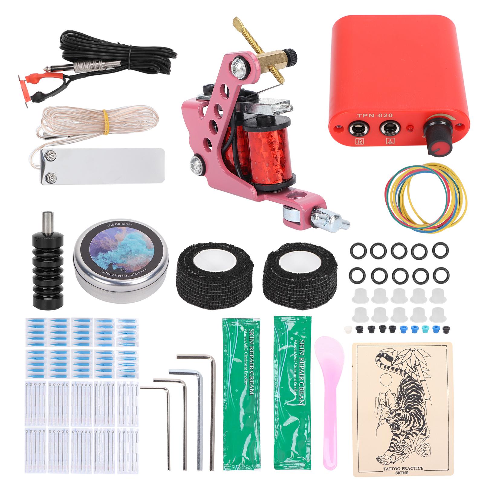 

Профессиональный набор для татуировки, красный блок питания для татуировки, набор для перманентного макияжа и татуировок для начинающих 90‑265VUS EU Plug