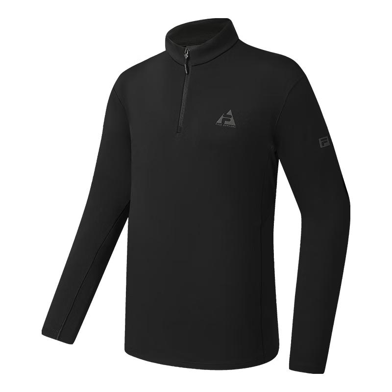 FILA Men's Fleece-Lined Half-Zip Knit Long Sleeve Top