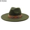 2022 Fedora Hat for Women Retro Wool Felt Jazz Hat 9.5CM Wide Brim Church Wedding Hat Street Fashion Black Dress Cap