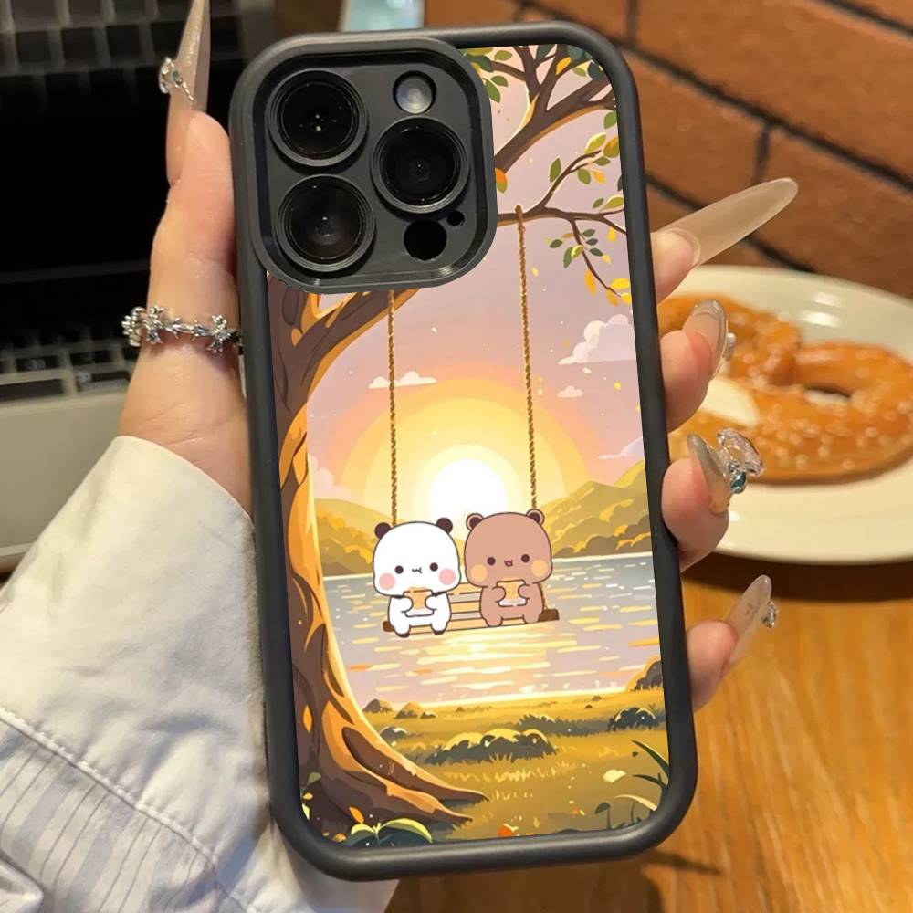 Cute BuBu D-DuDu Phone Case For iPhone 11 12 13 14 15 16 17 Pro Max Shockproof Soft TPU Back Cover