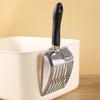 Efficient Ergonomic Grip Cats Litter Scooper Stainless Steel Litter Scoops with Fine Sifting Hole for Litter Cleaning