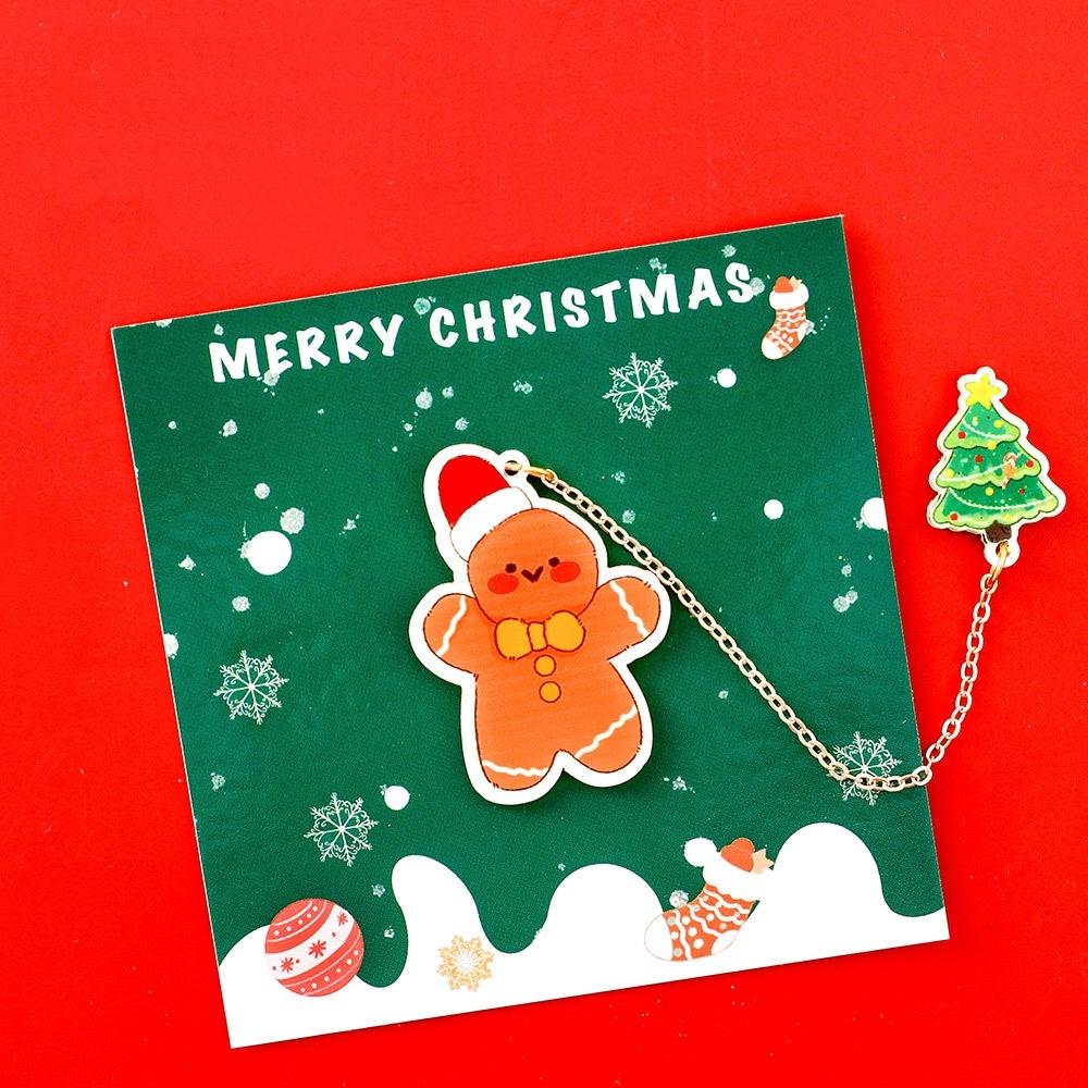 

Christmas Bookmark Charming Kawaii Book Page Marker Pendant Bookmark High-Quality Metal Bookmark For Home Reading Classroom
