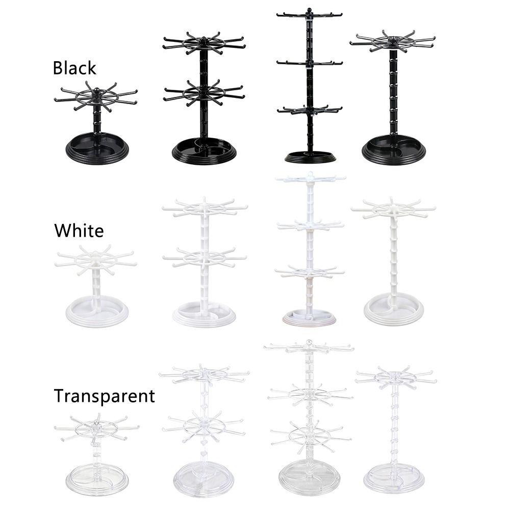 Multi-layer Keychain Hanging Rack Acrylic Material Adjustable Tiers Storage Rack Spinner Display DIY Organizer Jewelry Stand