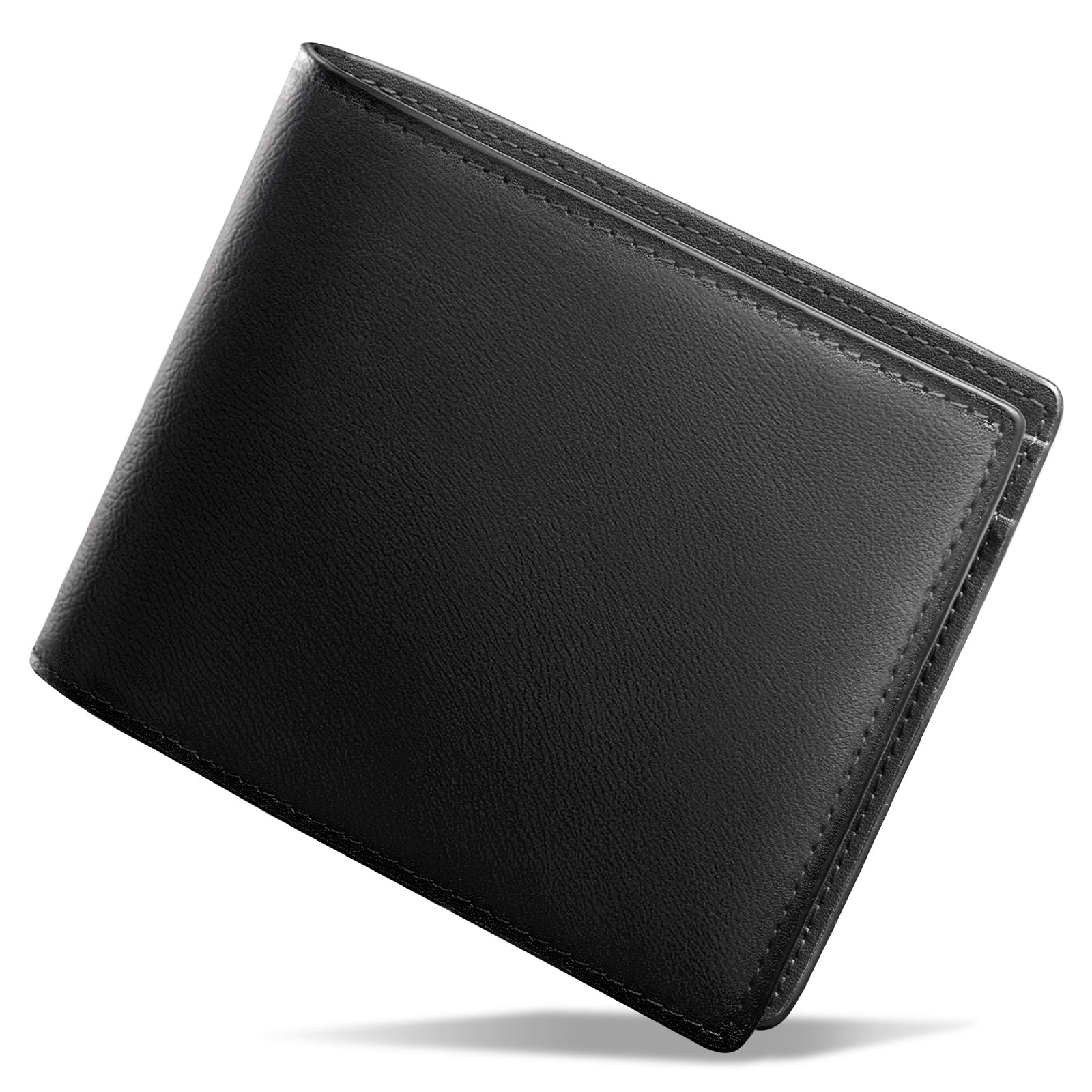 

[ecoofee] Men s Bi-fold Wallet, Genuine Leather, Compact, RFID Skimming Prevention, Thin, Large Capacity, Foldable Wallet, Popular Brand, Men s, Gentl