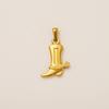 European & American Stainless Steel Boot Pendant - DIY Accessory with 18K Gold Color Retention