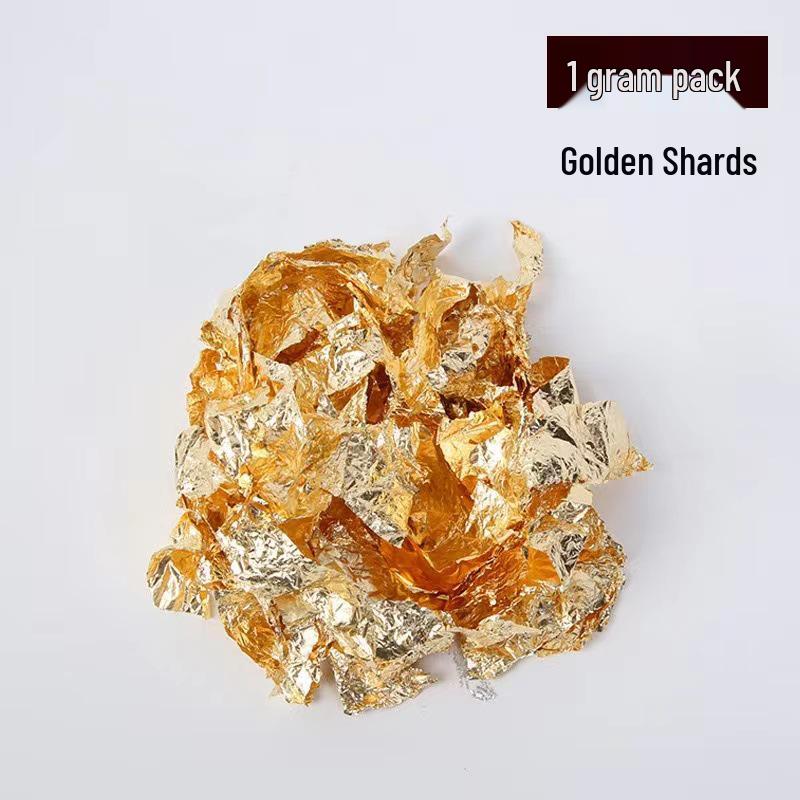 

Crushed Gold & Silver Leaf Bottles for DIY Nail Art, Candle Embossing, Epoxy Resin, Copper & Aluminum Foil Decoration.