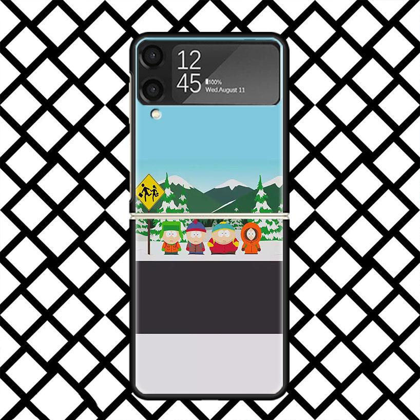 Cartoon S-South P-Parkes Phone Case For Samsung Z Flip 7 6 5 4 3 Galaxy ZFLIP7 ZFlip6 5G Flip5 Flip4 Flip3 5g Black Hard Cover