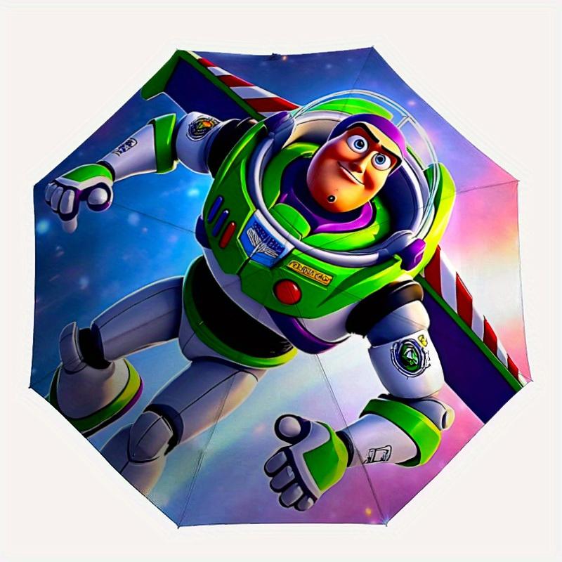 

1pc Buzz Lightyear Toy Story Automatic Folding Cute Umbrella,, Sturdy Construction a049