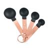 4Pcs Measuring Spoon Clear Scale Ring Buckle Comfortable Grip Plastic Food Measuring Scoop Set Kitchen Gadget Home Supplies