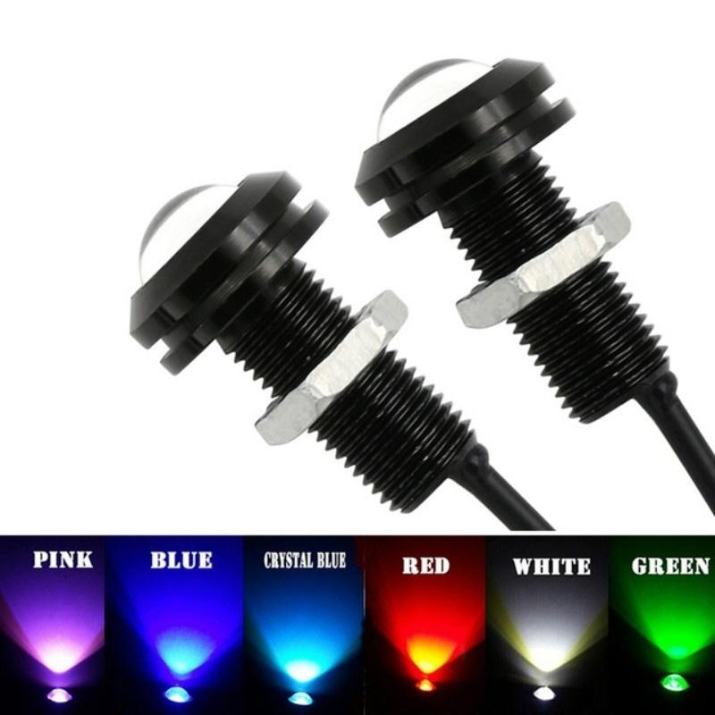 

Car Styling 23mm White Eagle Eye Daytime Running Light LED Car Lights DRL Lamp Daytime Light Waterproof Brake Lamps / Car Lights Black shell жёлтый