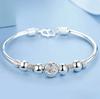 Fashion 925 Silver Bracelet Woman Luxury Designer Bracelet Adjustable Charm Bangle Girls Party Wedding Jewelry Gifts