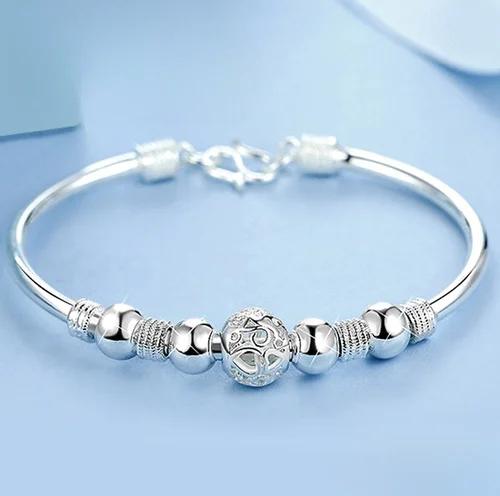 Fashion 925 Silver Bracelet Woman Luxury Designer Bracelet Adjustable Charm Bangle Girls Party Wedding Jewelry Gifts