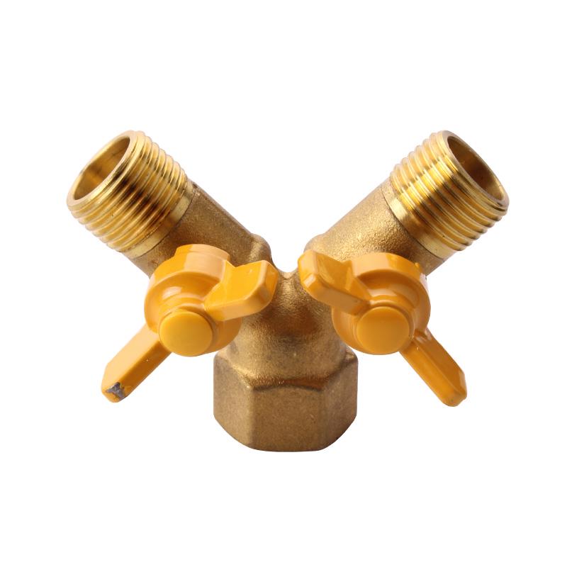 Thickened Double Male Thread Gas Valve for Natural Gas, 4-Point