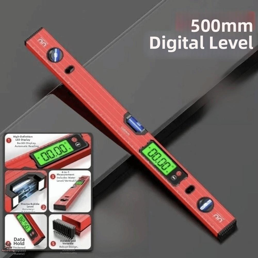 Aluminum Zinc Zinc Alloy Digital Level Ruler 0-90° Range Angle Finder Digital Spirit Level  Horizontal Scale