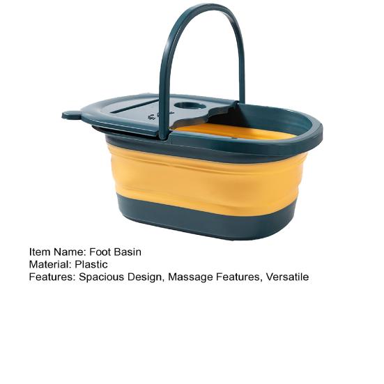 Folding Foot Bath Basin Space-saving Foot Relaxation Tub Massage Foot