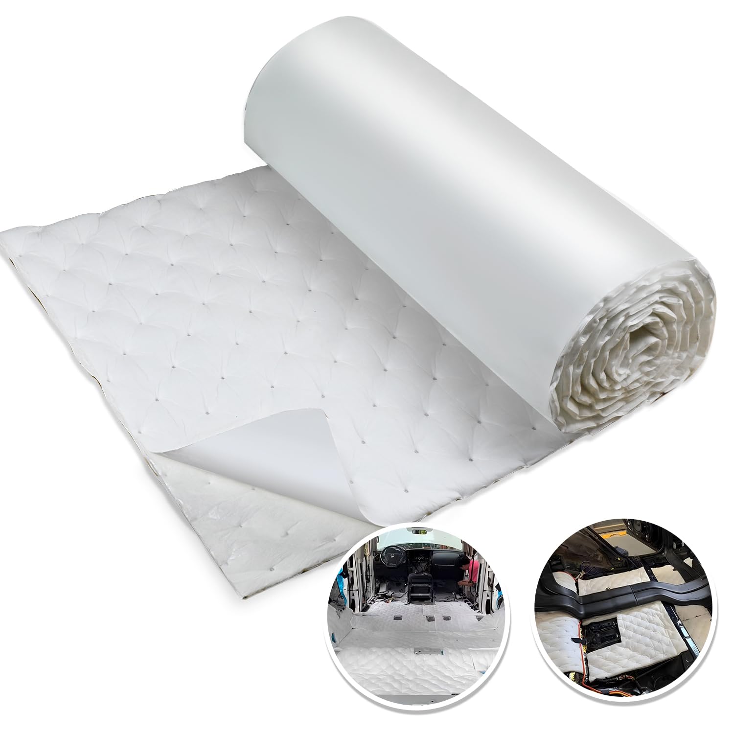 

Chaoxinyizu Car Sound Deadening Sound Absorbing Sound Absorbing Vibration Control Automotive Sound Easy DIY Interior Sound Absorption Panel for білий