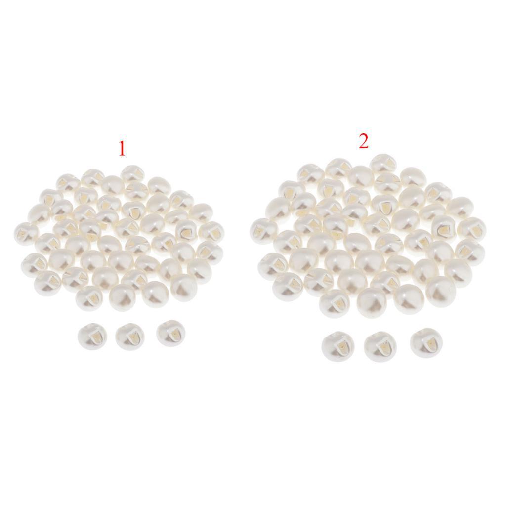 Vita Pärlskankknappar 10mm 11mm DIY Klädsömnads Knappar för Handgjorda Kläder Smycken Scrapbooking