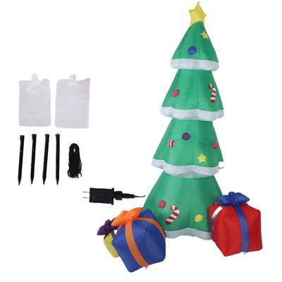 6.9ft Inflatable Xmas Tree Outdoor Decoration Blow Up Xmas Tree Yard Decor with LED Light for Xmas Holiday Party Garden