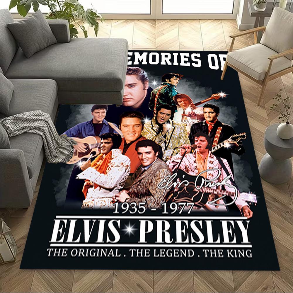Elvis Presley Performance Floor Mat Perfect for Kitchen Foyer Playrooms Living Rooms Antislip Carpet Office home decor Gift for Festivals