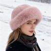 Women Hat Solid Color Soft Imitation Mink Fur Hat Ear Protection Thickened Warm Autumn Winter Fluffy Hat
