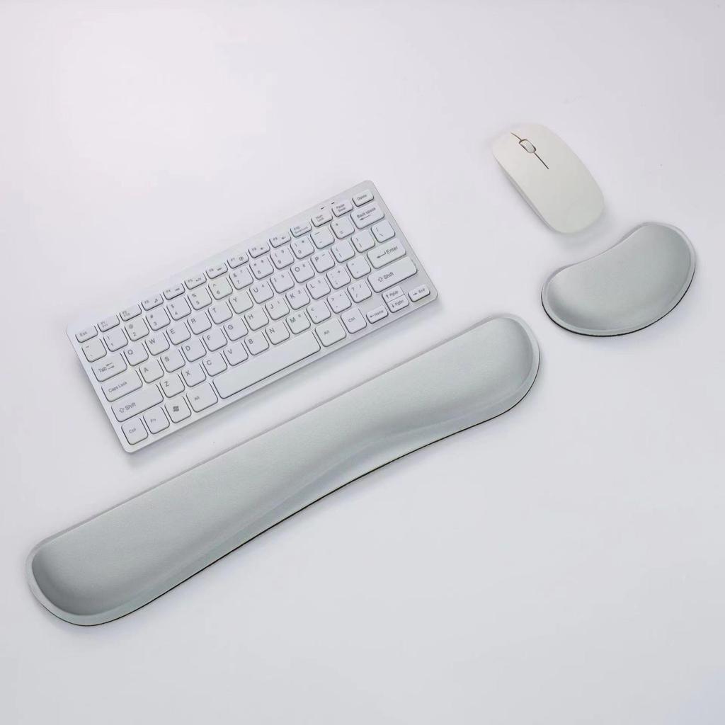 Gummi Maus Handgelenkstütz-Set - Rutschfest, Bequemes Hand- und Handflächenpolster für Büro-Tastatur
