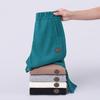 Women's High-Waist Green Harem Sweatpants - Slim Fit, Loose Drapey Leg, Cropped Sport Style