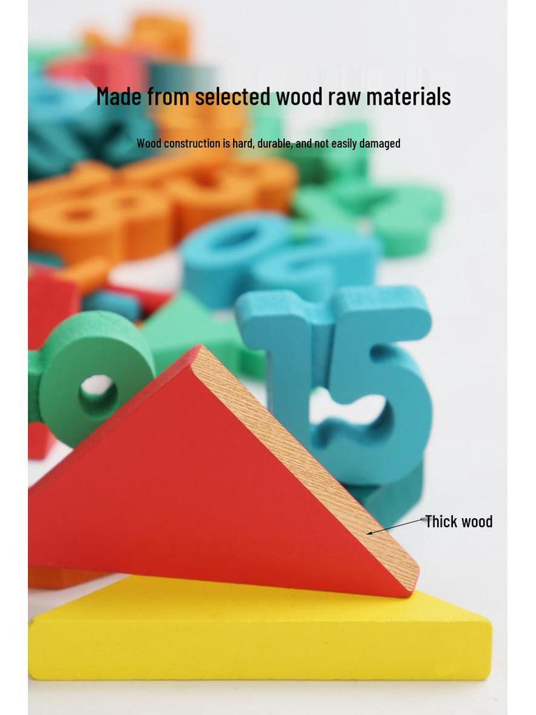 Wooden Arithmetic Counting Sticks - Educational Math Learning Box for Kindergarten and Elementary