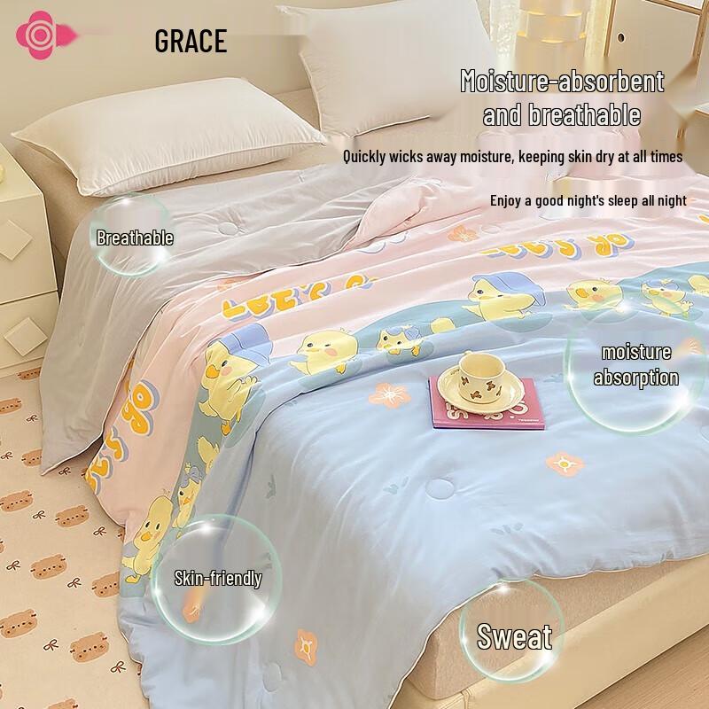 

Grace Cute Duck Antibacterial Single Summer Quilt