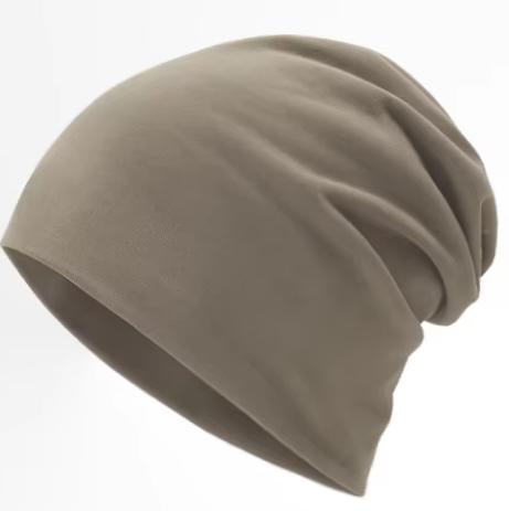 Pure Cotton Breathable Jacquard Maternal Windproof Moon Cap Women's Solid Color Sports Pullover Cold Beanie Outdoor