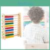 Wooden Childrens Early Education Abacus Frame With Tenlevel Counting For Math Learning And Skill Development