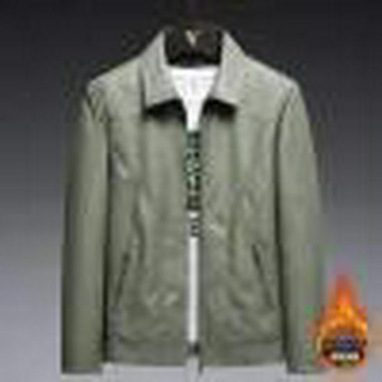 Plus Size Men's Korean Style Lapel PU Leather Jacket - Autumn Collection