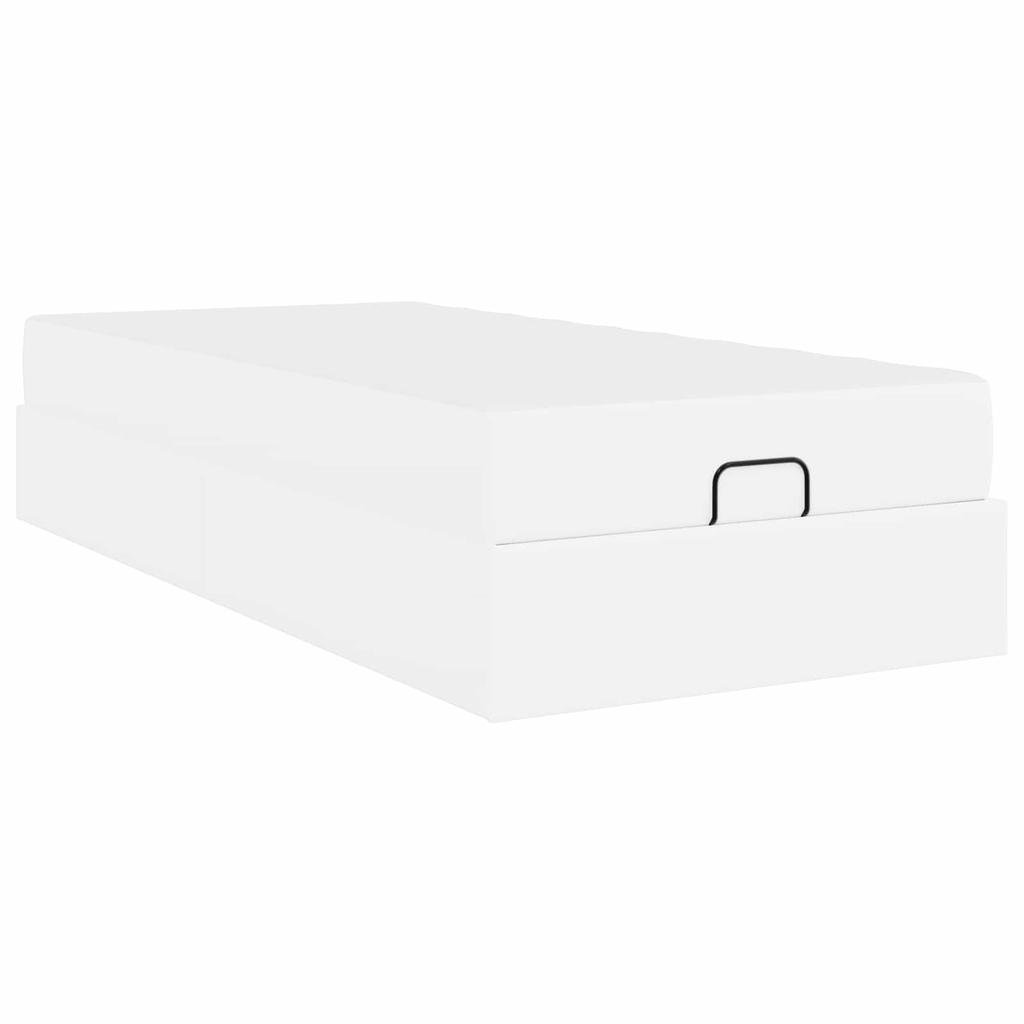 Bed Frame with Mattress Other 2 pcs White PVC
