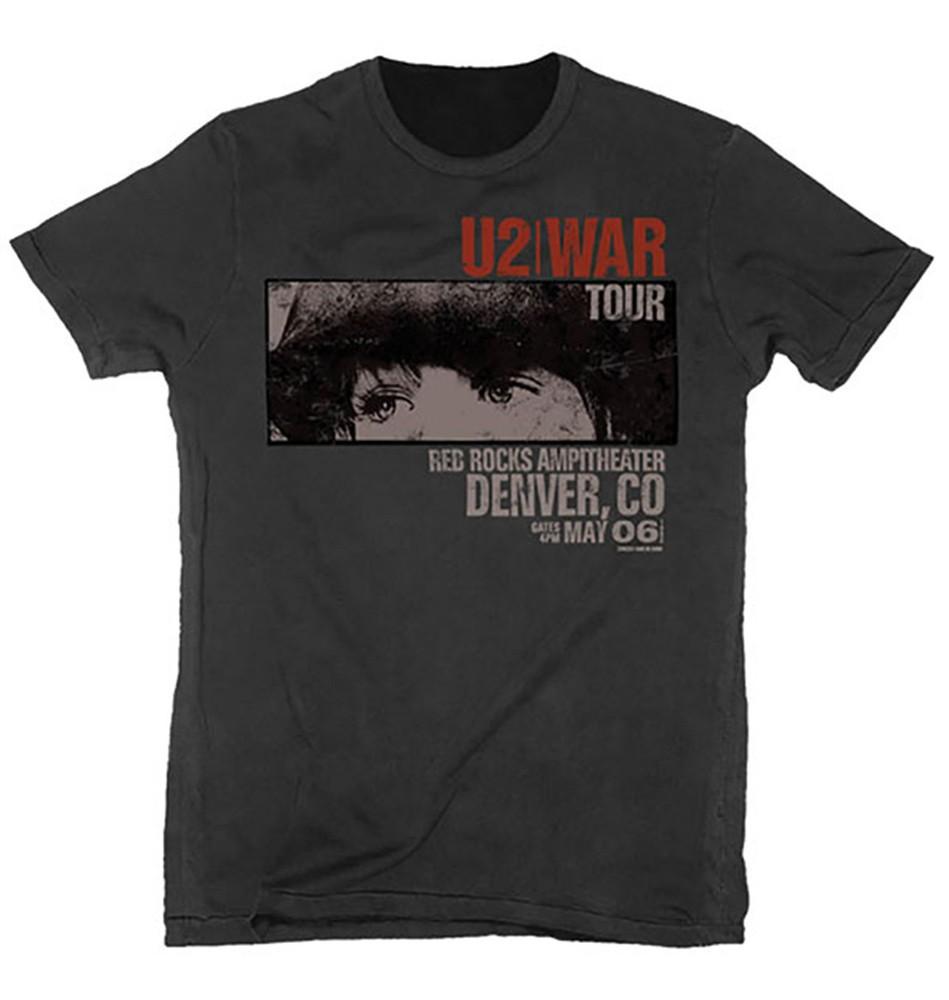 U2 War Red Rocks Official Mens T-shirt M