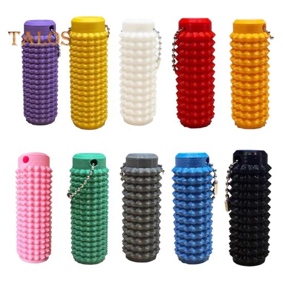 Spiky Grippie Stim Nyckelring Ficka Mini Lugnande Fidgetleksak Spiky Hård Massage Nyckelring för Stresslindring Ångestminskning