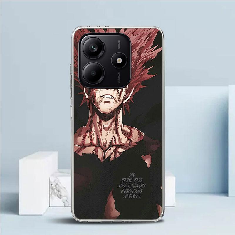 One P-Punch-Man Garou Phone Case For Xiaomi Redmi Note 15 14 14S 13 12S 12 Pro Plus 11S 11 11T 11E 10S 10 + Soft TPU Back Cover