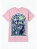 s New Nightmare Before Christmas Jack and Sally Stained Glass High Quality Print WoUnisex Short Sleeve Loose Casual TShirt