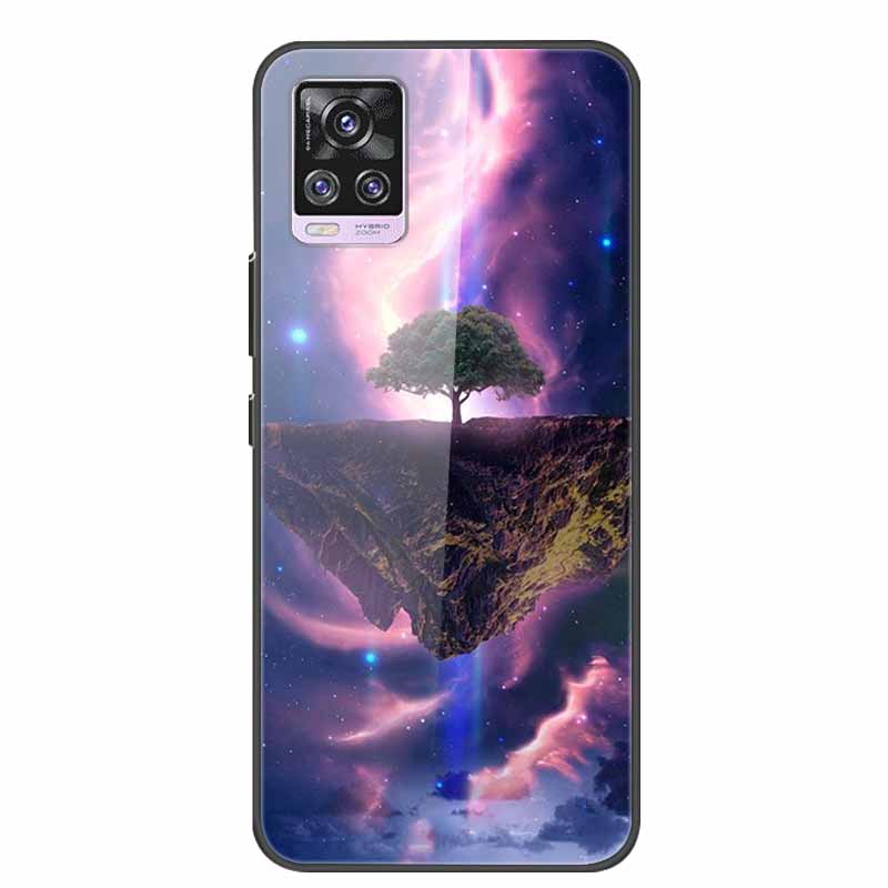 For Vivo V20 Pro Phone Case V 20 Pro Soft Bumper Tempered Glass Hard Back Covers Cases For Vivo V20 Pro Case 6.44" Coque Fundas