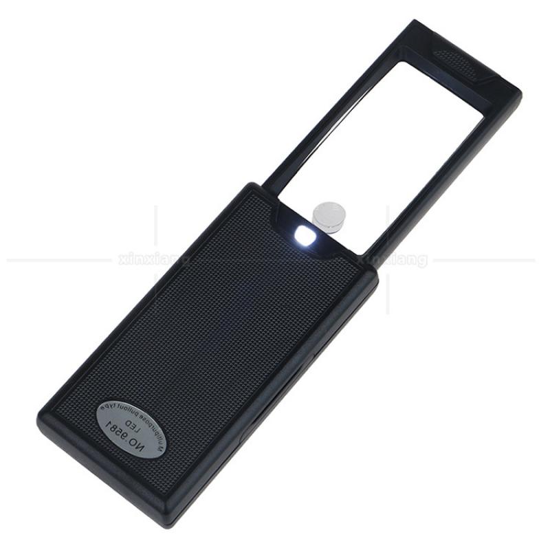 

2.5X 45X Світлодідна лампа Освітлення Висувна для читання Читання Книги Оцінка Антикварні Ювелірні Вироби Ручна Книга для Читання Лупа 2.5x 45x