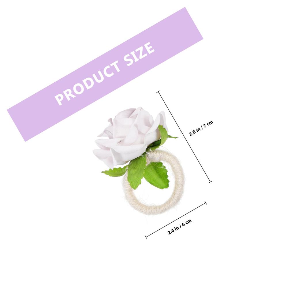 4pcs Napkin Rings Flower Napkin Holder Dinner Table Decor Decorative Buckle For Wedding Party Tea Party Home Supplies