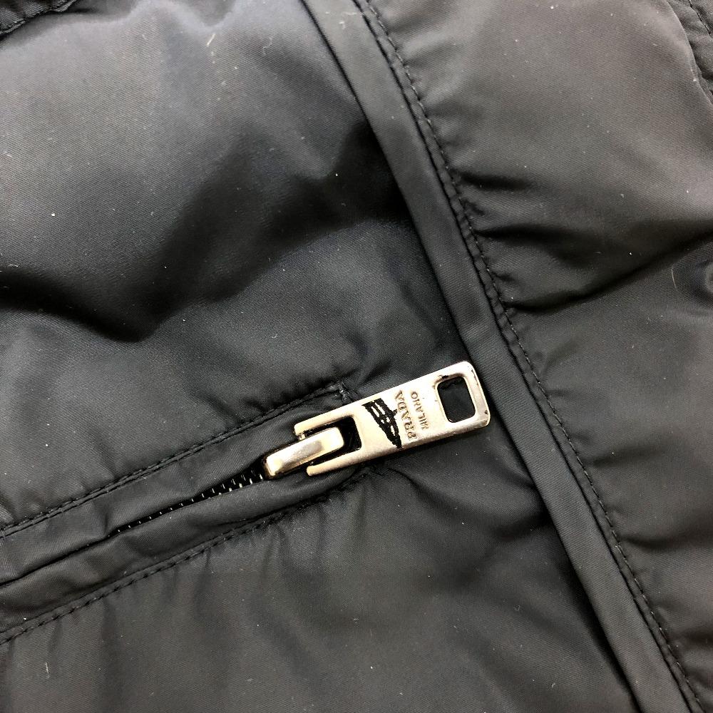 Prada Jaqueta de Penas de Pelo para Baixo / Nylon Azul Marinho