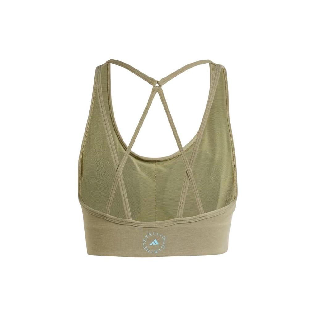 Adidas By Stella McCartney Truestrength Logo Print Casual Bra Women underwear Olive-Green IT5717