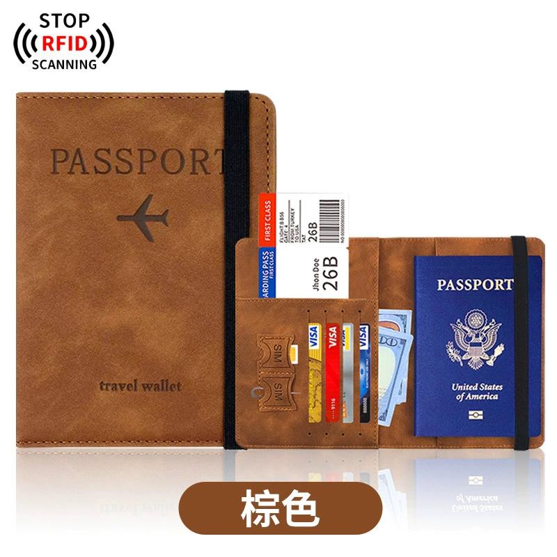 Women Men RFID Vintage Business Passport Covers Holder RFID Blocking Leather Card Case Passport Holder Cover Wallet Travel Accessories