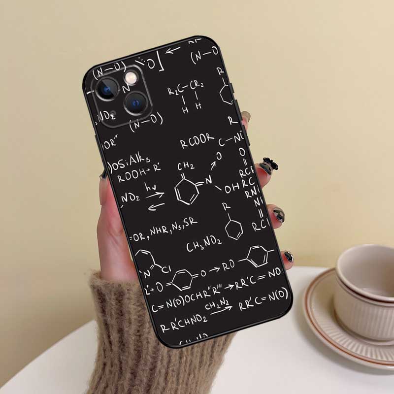 Biology and Chemistry Phone Case For iPhone 15 14 Plus 11 12 13 16 Pro Max Mini 7 8 X XR XS Max Cover