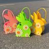 Easter Bunny Shaped Gift Bag Felt Egg Basket with Handle for Easter Decoration and Storage Kids Favors Candy Snacks Bag